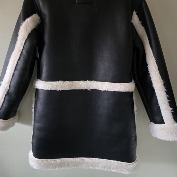 Abercrombie & Fitch XS 70s Modern Retro Hippie Vegan Shearling Penny Lane Jacket - Picture 15 of 16